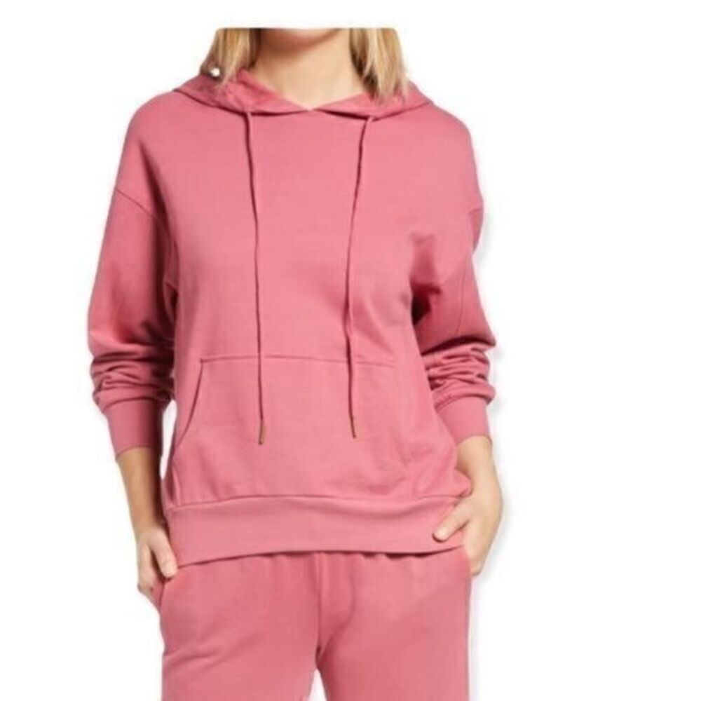 BP Nordstrom Oversized Hooded Sweatshirt Red Slate - Small NWT